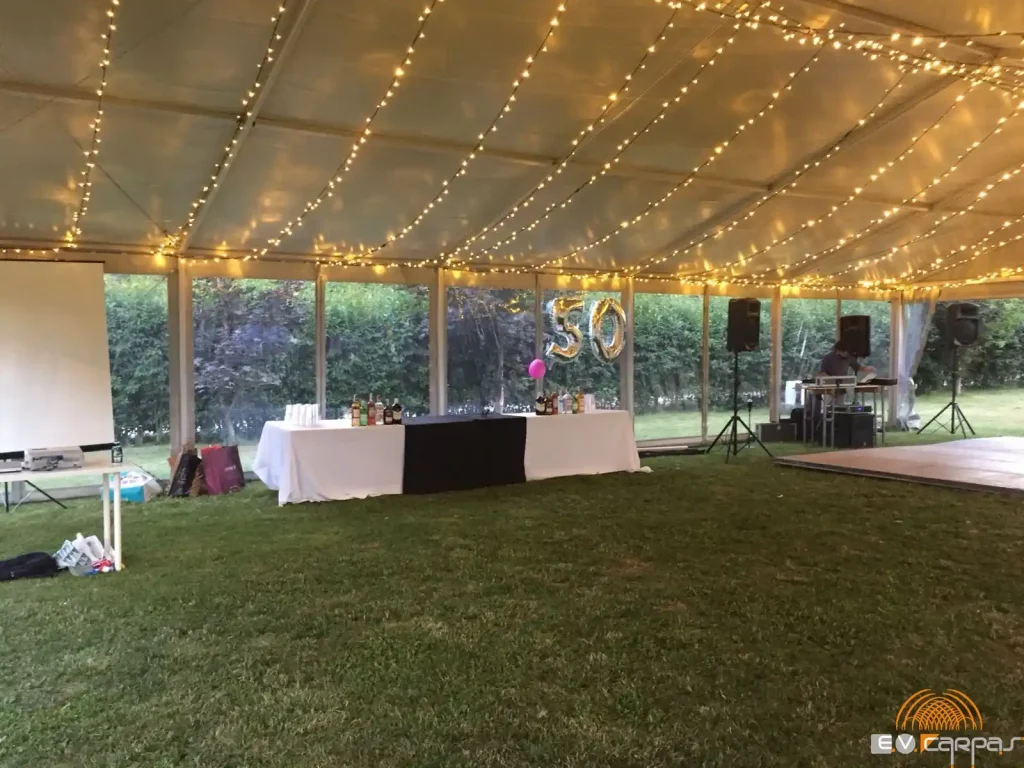carpa a medida cumpleaños