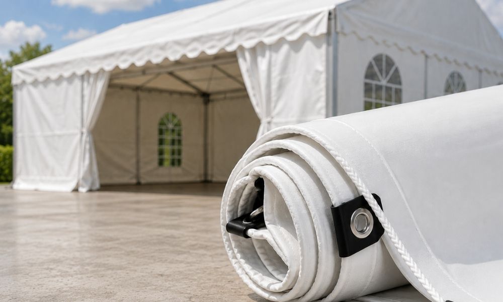 tipos de lonas para carpas PVC opaca o blackout